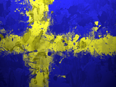sweden, Швеция, флаг, краски, sverige
