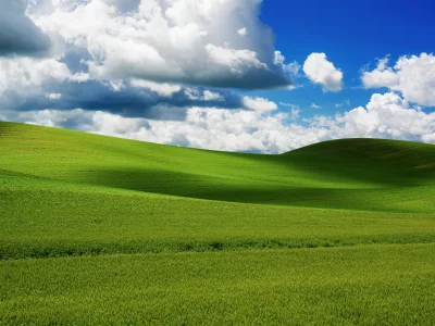 облака, xp, Небо, поле