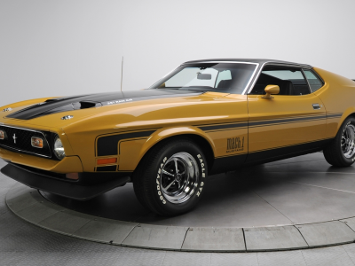 мустанг, форд, mustang, коричневый, Ford, передок, mach 1, 1971