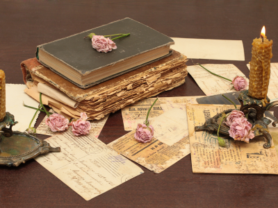 свечи, Vintage, розы, винтаж, цветы, книги, старые