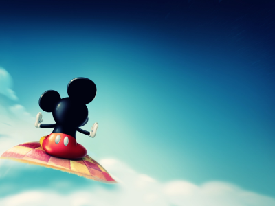 mickey mouse, полёт., Disney company, облако, микки маус