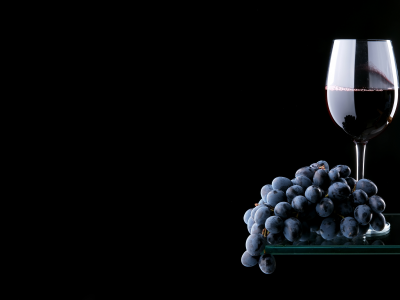 гроздь, Полка, виноград, красное, вино, бокал, стекло