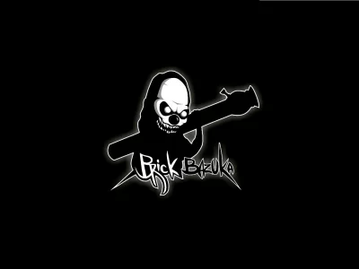 минимализм, hip-hop, black, музыка, the chemodan clan, логотип, Brick bazuka
