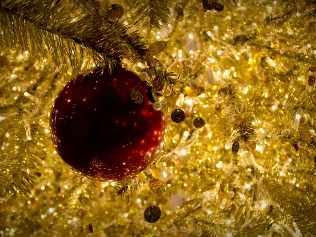 красный, шар, new year, Christmas, елочная, игрушка, рождество