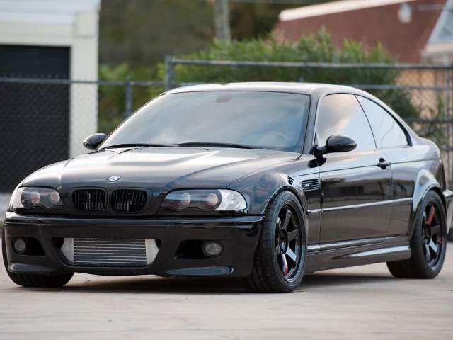 m3, Bmw, бмв, wheels, отражение, e46, volk, black, вид спереди, чёрный