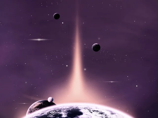 сияние, Space, космос, stars, планеты, арт