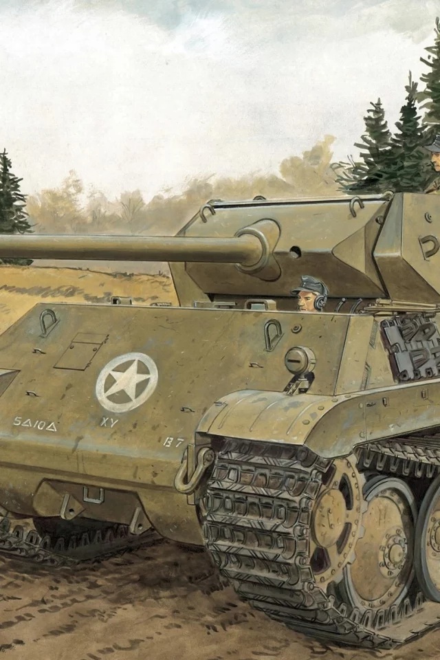 немецкий, средне-тяжёлый танк, Рисунок, panzerkampfwagen v