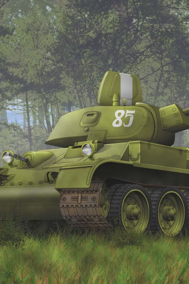 советский, Танкк, лес, т-34-76, ww2