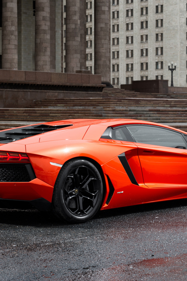 Lamborghini aventador lp700-4, оранжевая, авентадор, ламборгини, orange