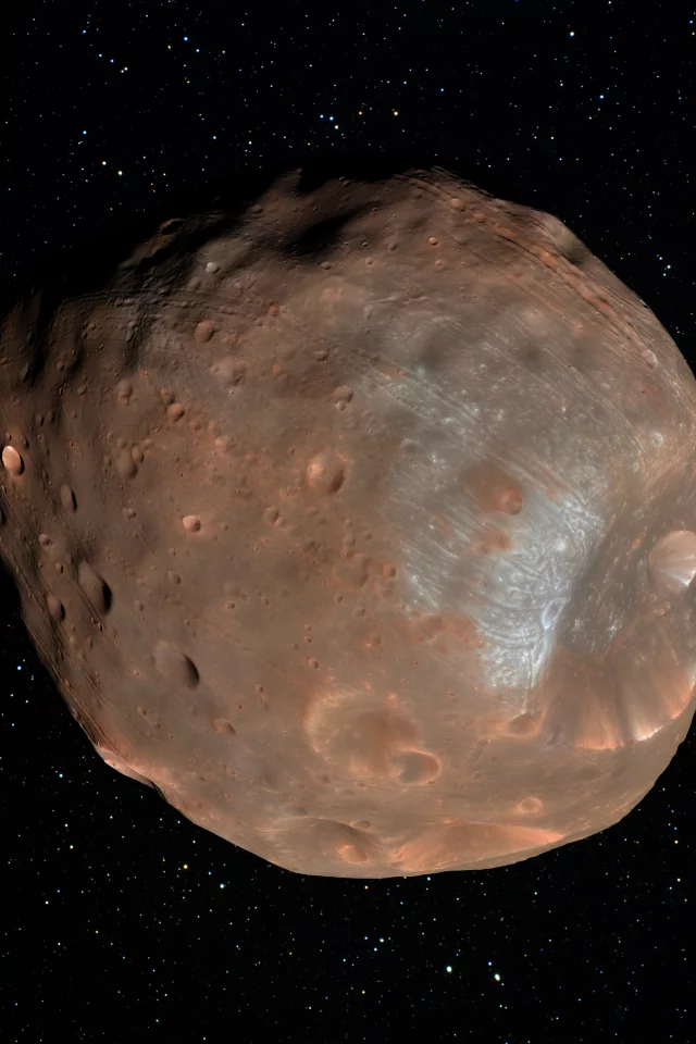 спутник, звезды, кратеры, Фобос, phobos