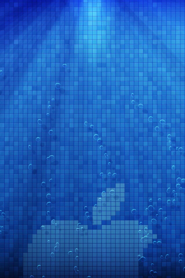 apple, logo, свет, Hi-tech, лучи, пузыри, пиксели, вода