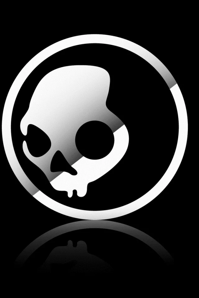 череп, лого, minimalism, Минимализм, black, skullcandy