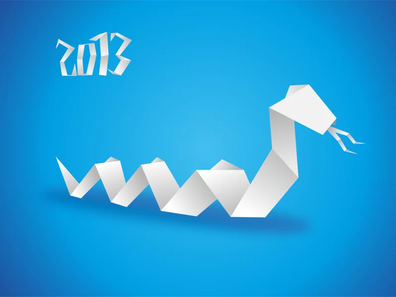 2013, голубой, змея, Новый год