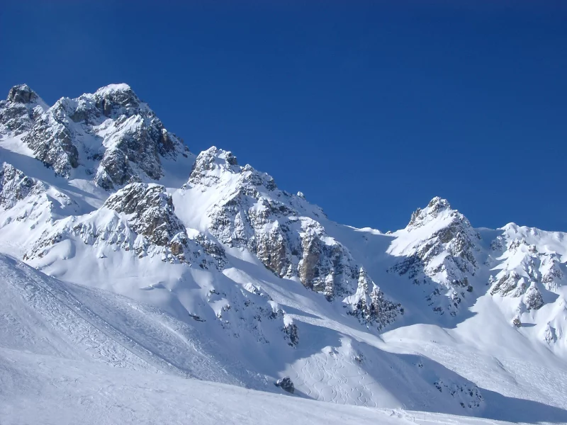 горы, снег, красиво