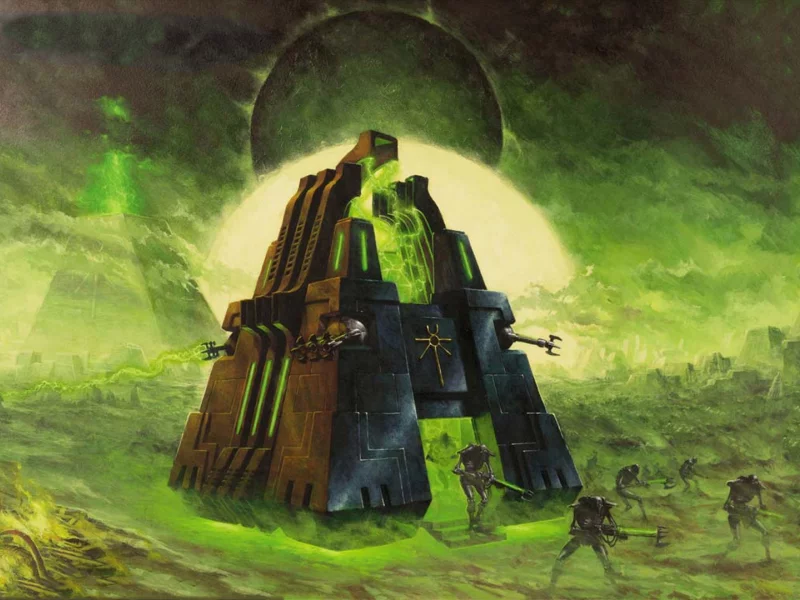 некроны, necrons, монолит, воины, Warhammer 40k