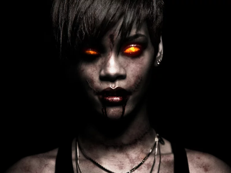 zombie, undead, gore, sexy, zombi, untot, blood, ужас, scary, horror, Rihanna