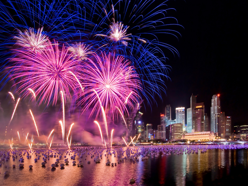 фейерверк, singapore, Fireworks, салют, сингапур, new year