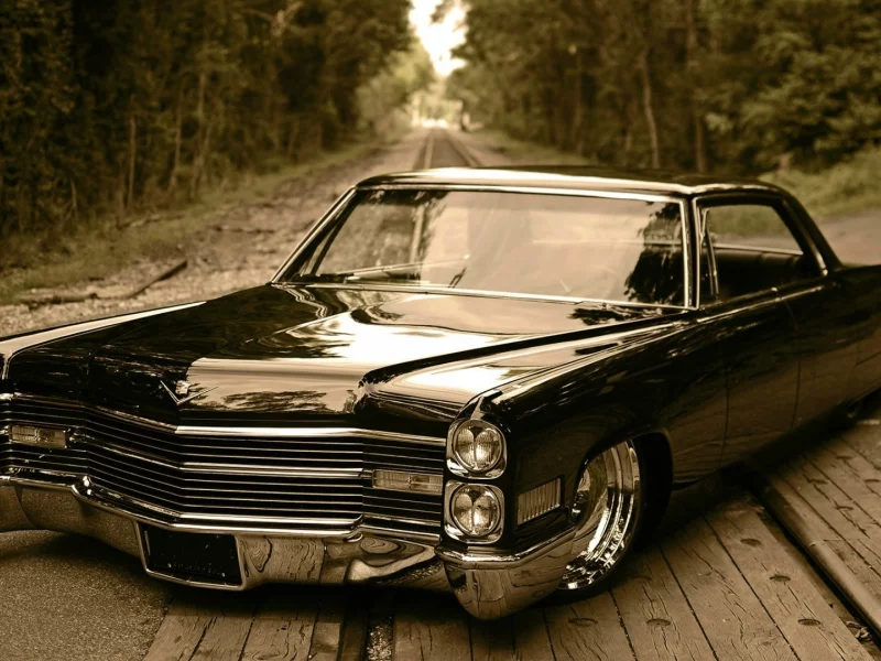retro car, low rider, de ville, Cadillac