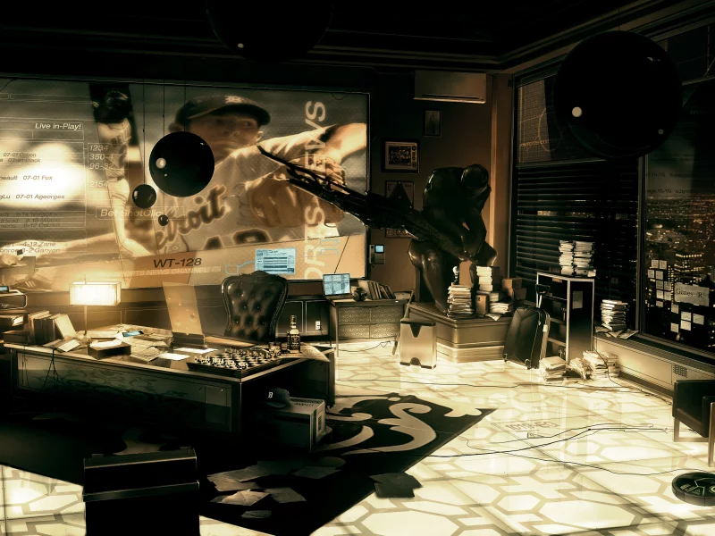 human revolution, Deus ex, офис, office sarif