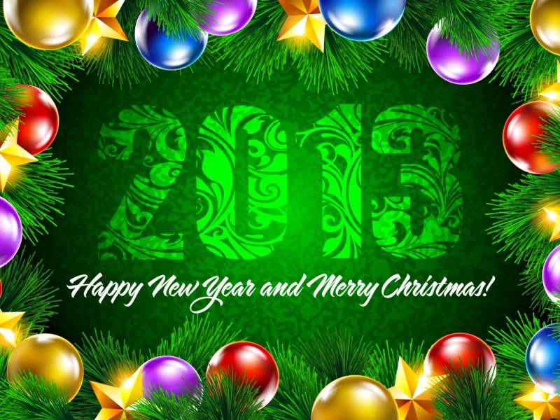 2013, новый год, зеленый, фон, merry christmas, Happy new year