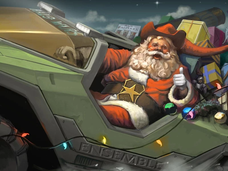 halo wars, санта клаус, age of empires 3, подарки, рождество, Halo