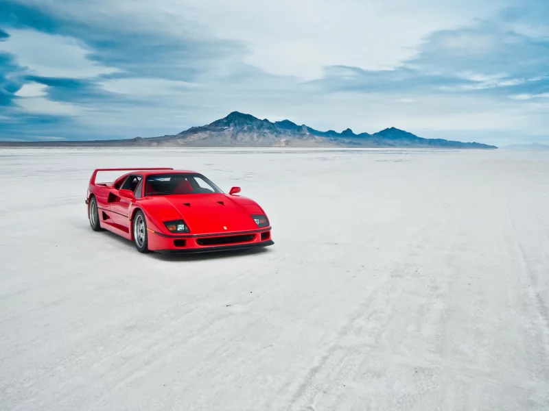 озеро, Ferrari f40, машина