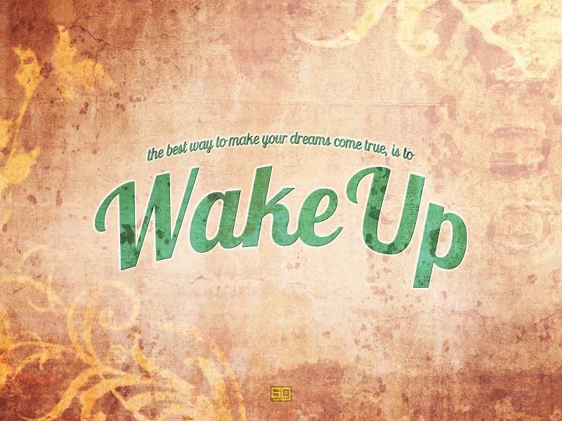фон, проснись, стиль, слова, Wake up