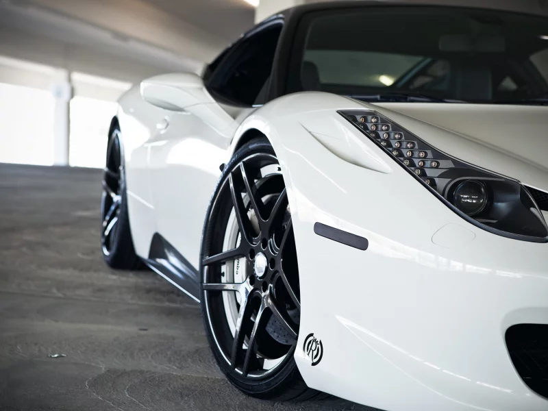 авто, Ferrari 458 italia, тюнинг, парковка, машины, фары