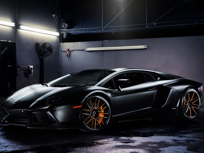 black, aventador, авентадор, чёрный, lp700-4, ламборгини, Lamborghini