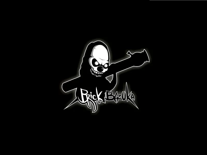 минимализм, hip-hop, black, музыка, the chemodan clan, логотип, Brick bazuka