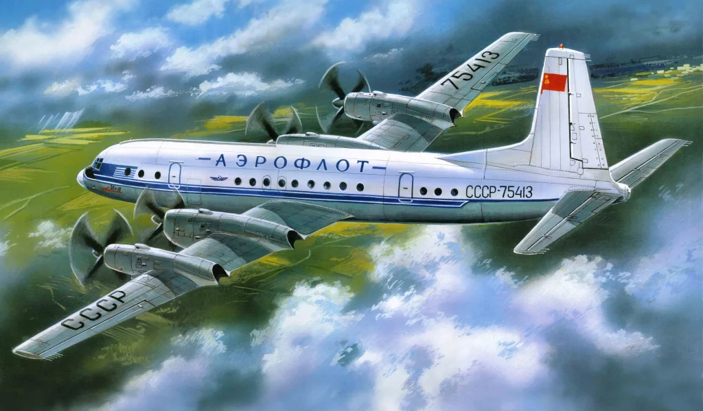 ил-18, ильюшин, Арт, пассажирский, самолет, аэрофлот