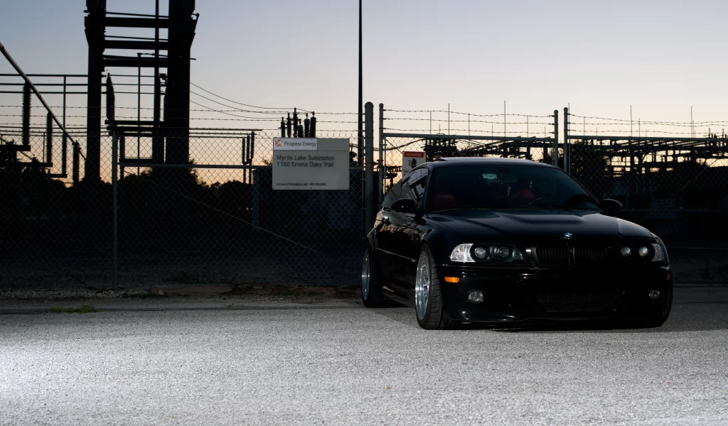 бмв, e46, чёрный, tuning, black, Bmw, m3, вид спереди, купе
