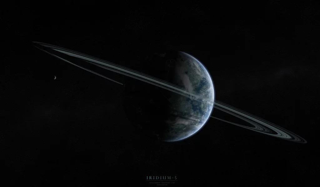 спутник, Iridium-5, кольца, звезды, планета