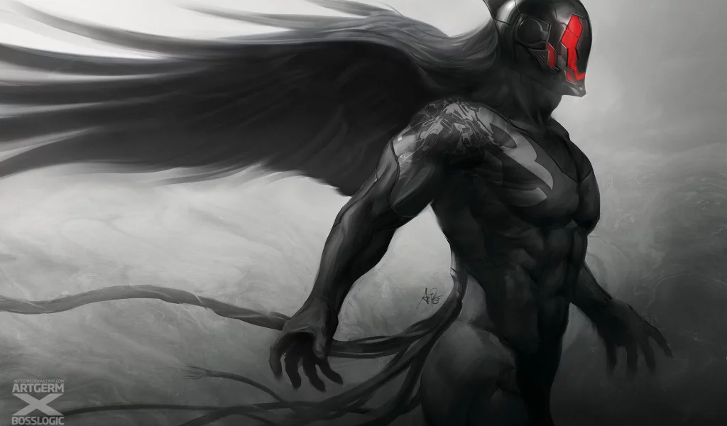 парень, artgerm, профиль, stanley lau, Арт, маска, крылья