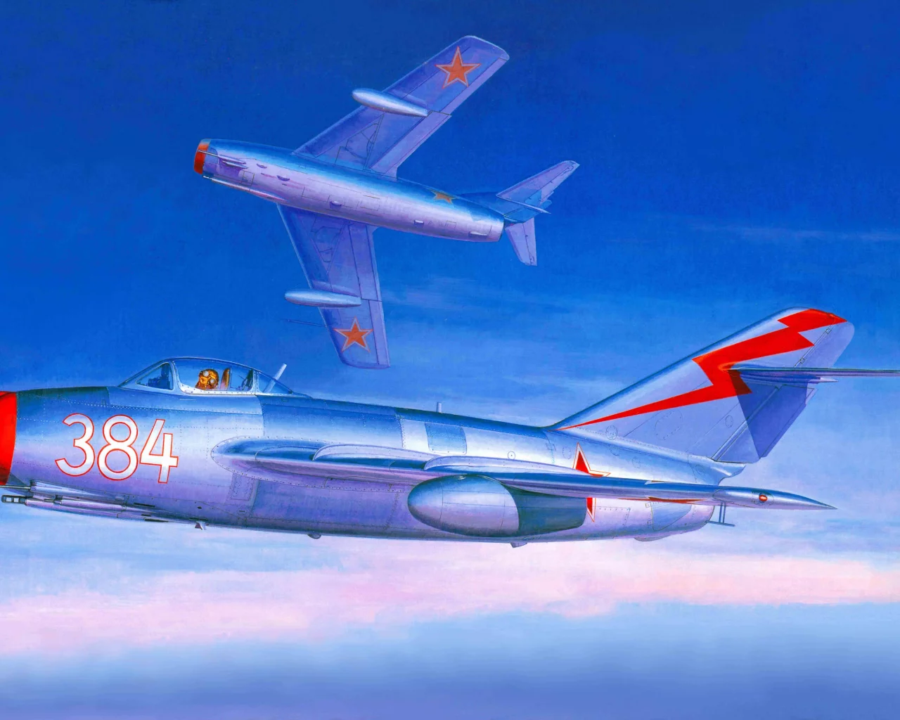 советский, Арт, mig-15, миг-15, истребитель, самолет