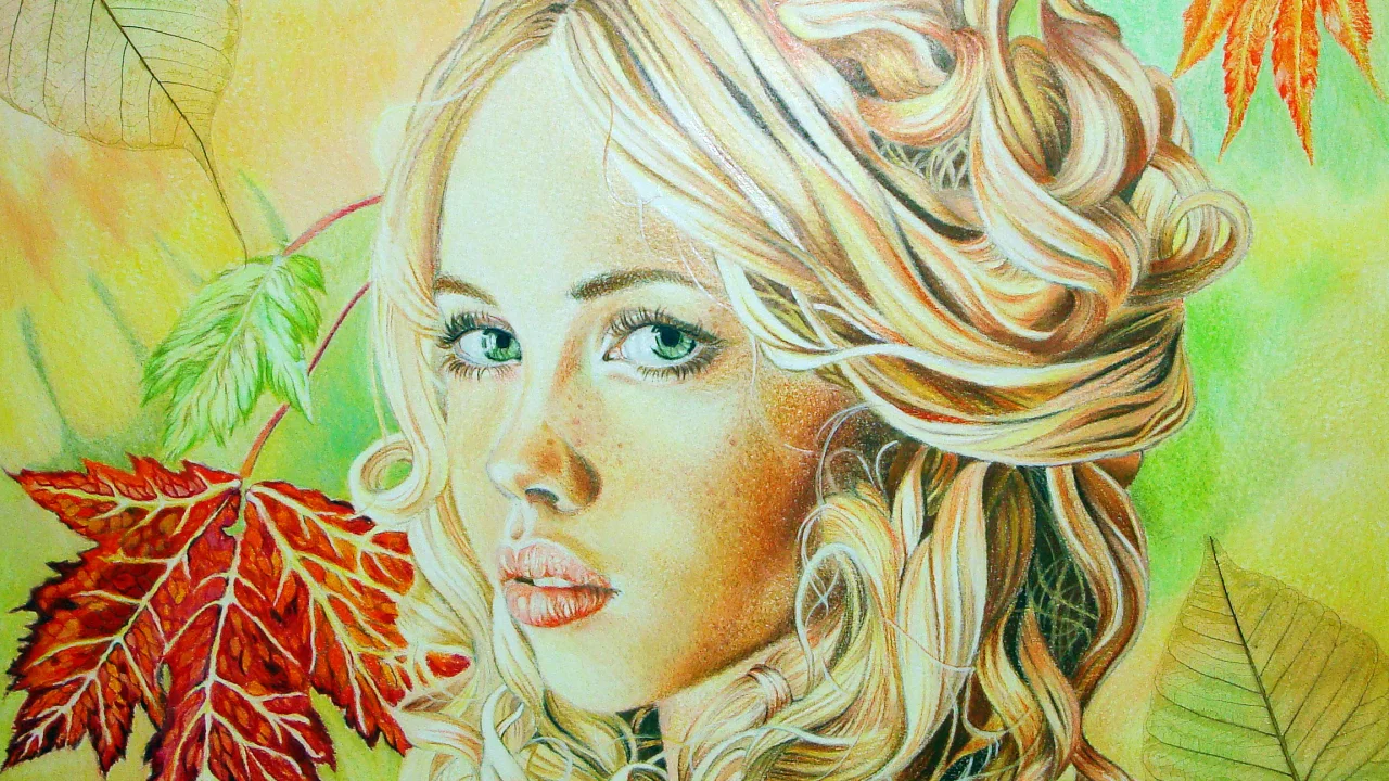 лицо, живопись, взгляд, губы, Christina papagianni, девушка