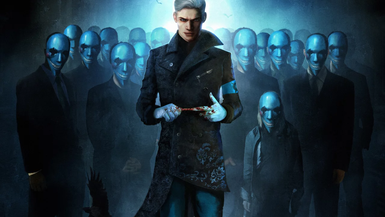 ворон, маски, верджил, кровь, vergil, Dmc, devil may cry 5, вергилий