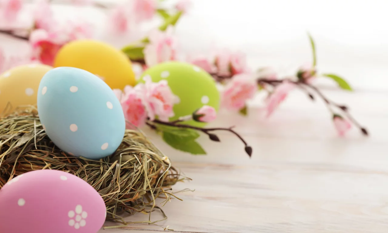 пасхальные, розовые, праздник, пасха, яйца, Easter