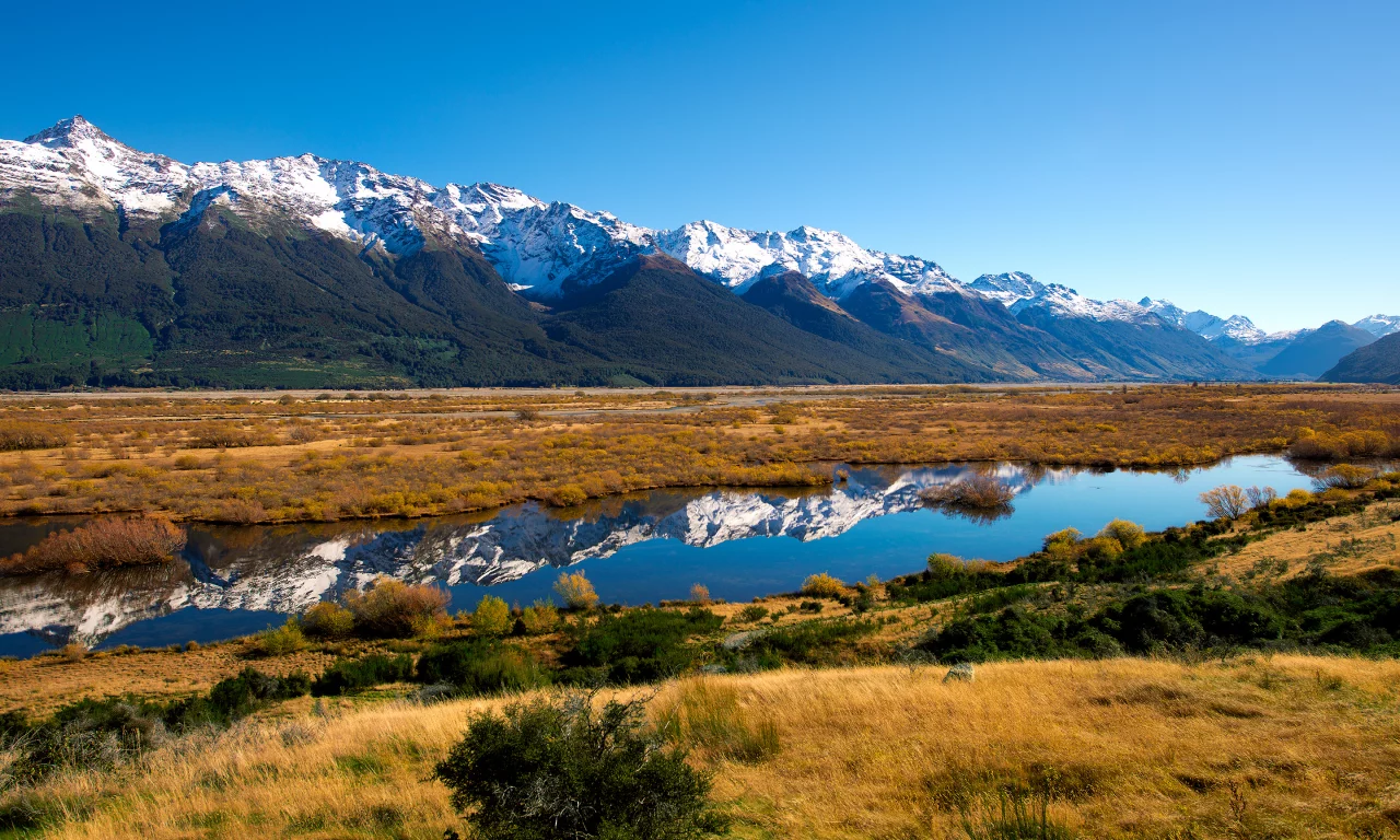 природа, горы, новая зеландия, New zealand, река