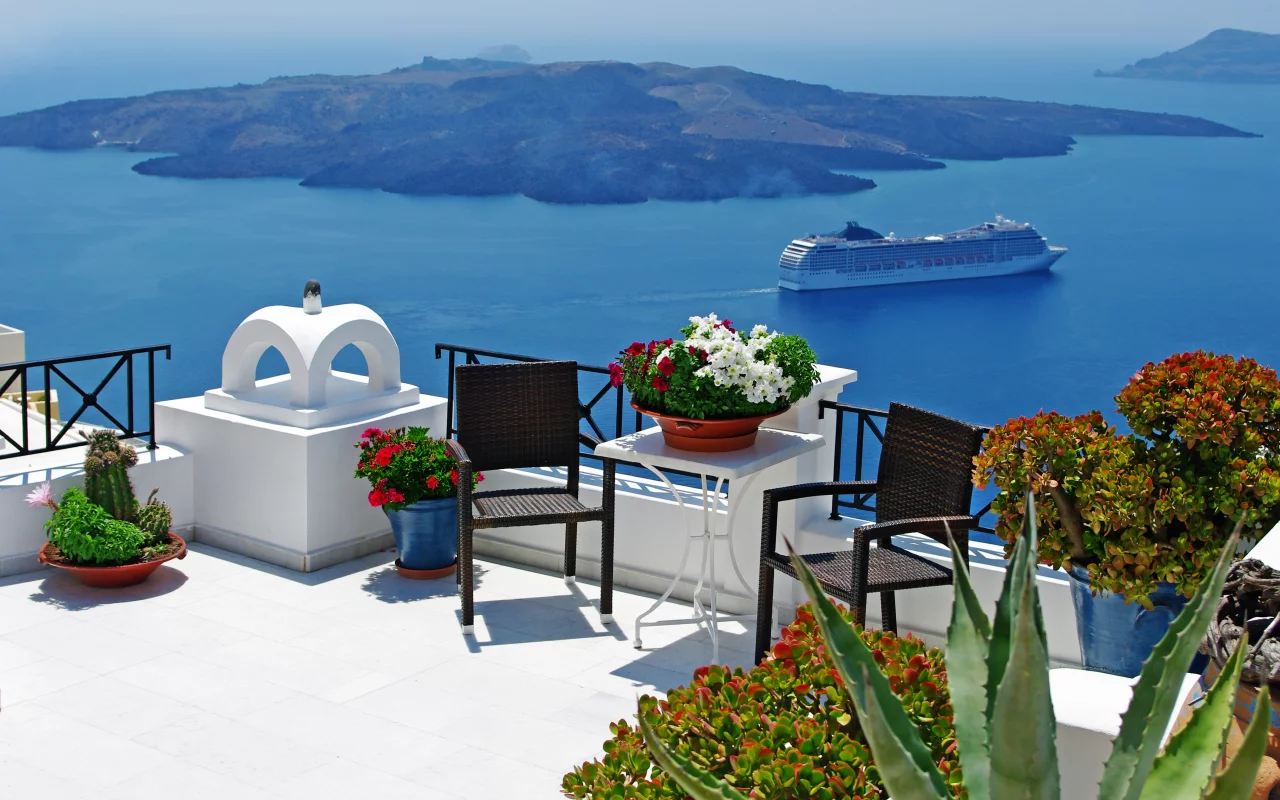 santorini, greece, небо, природа, Лодки, облака, лето, пейзаж