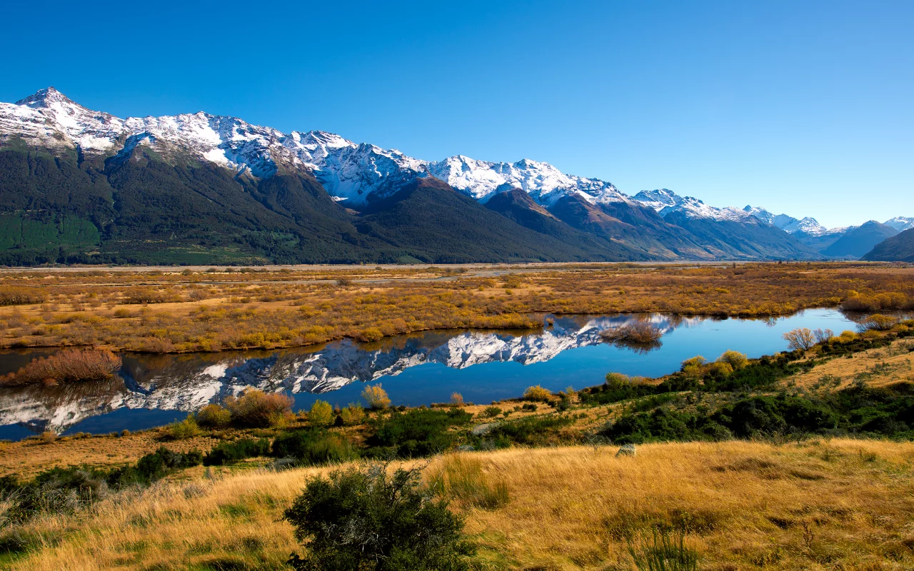 природа, горы, новая зеландия, New zealand, река