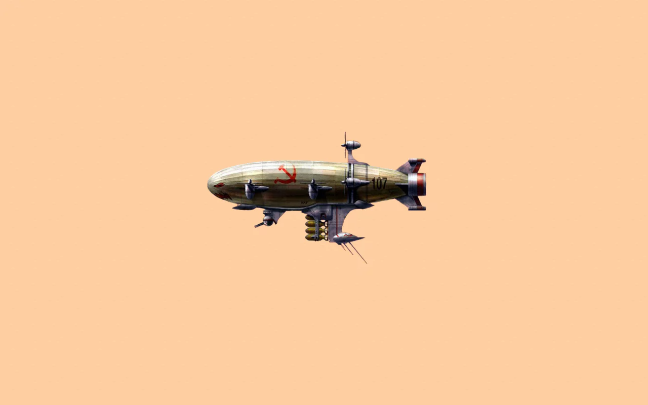 dirigible, серп и молот, Дирижабль, светлый фон, airship