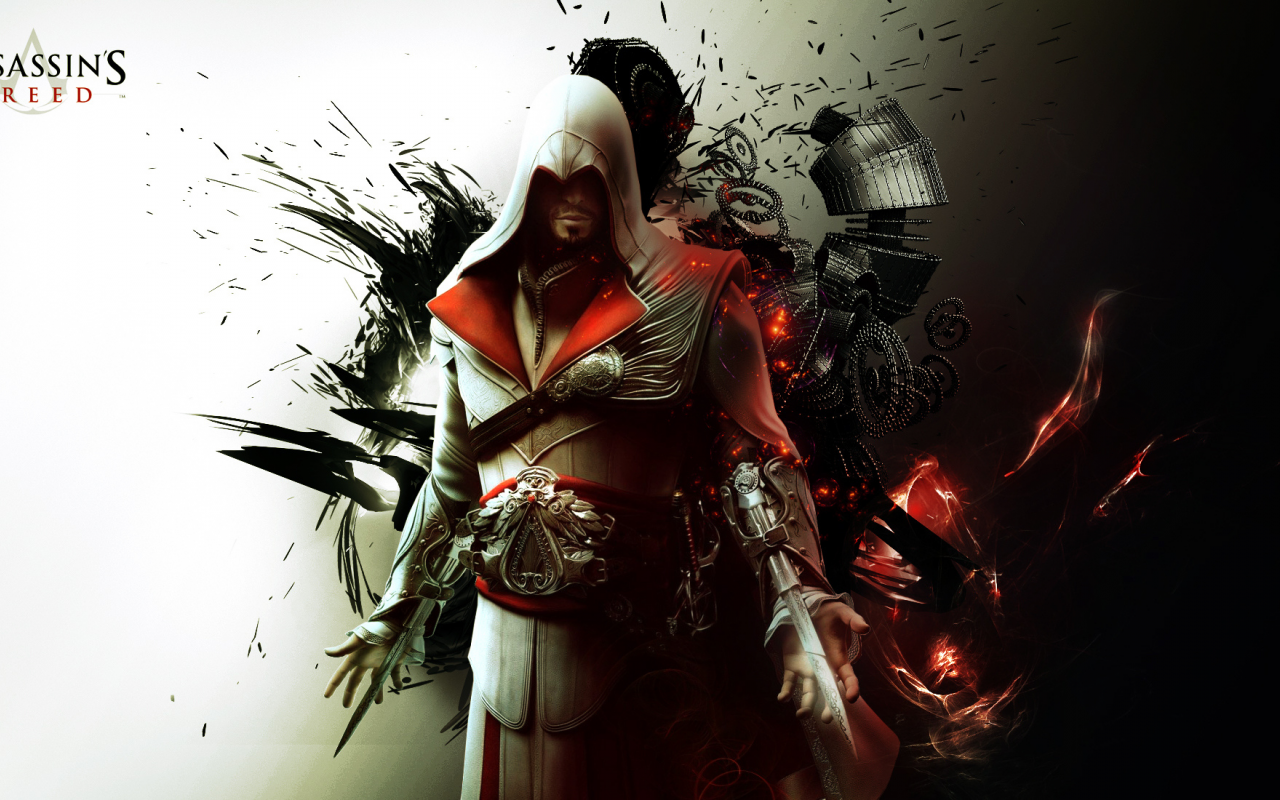 убийца, abstract, ezio auditore da firenze, ассасин, fon, Assassins creed brotherhood