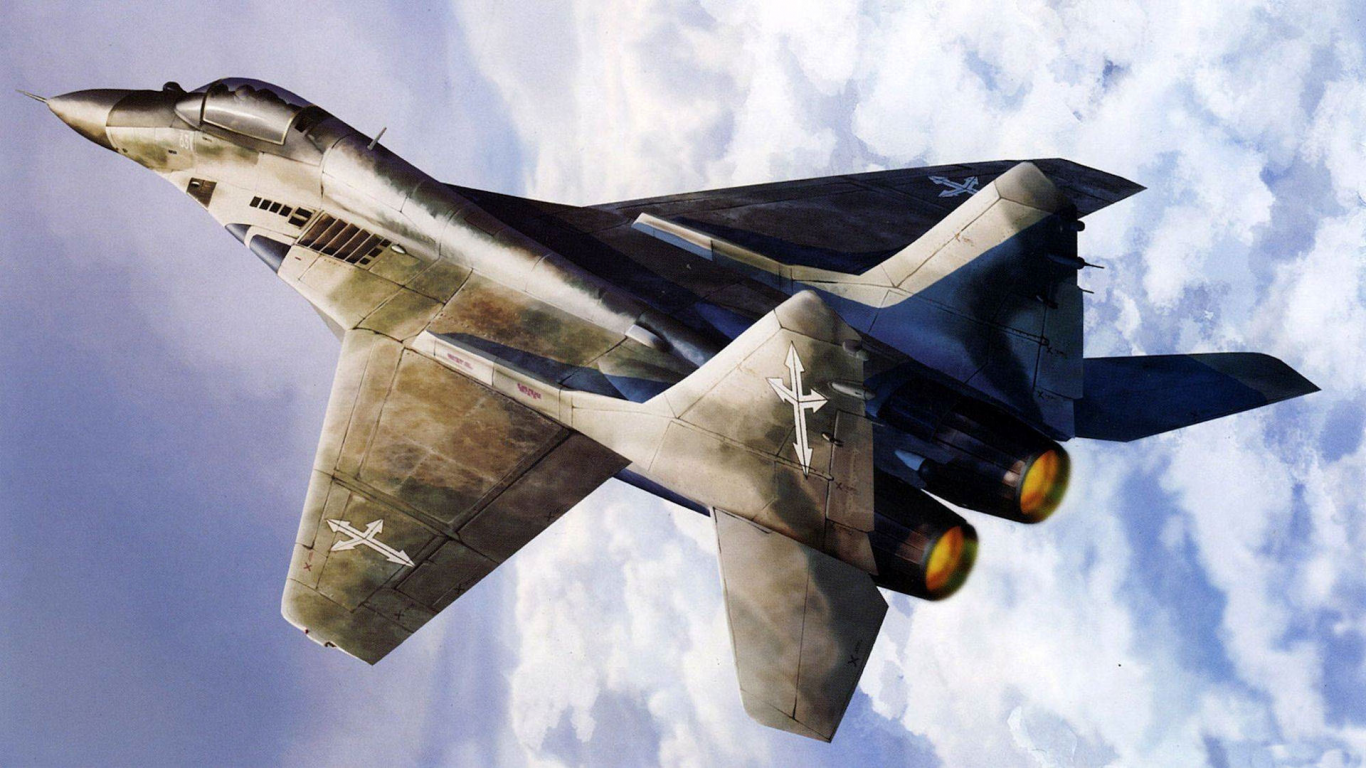 арт, рисунок, самолёт, Миг-29
