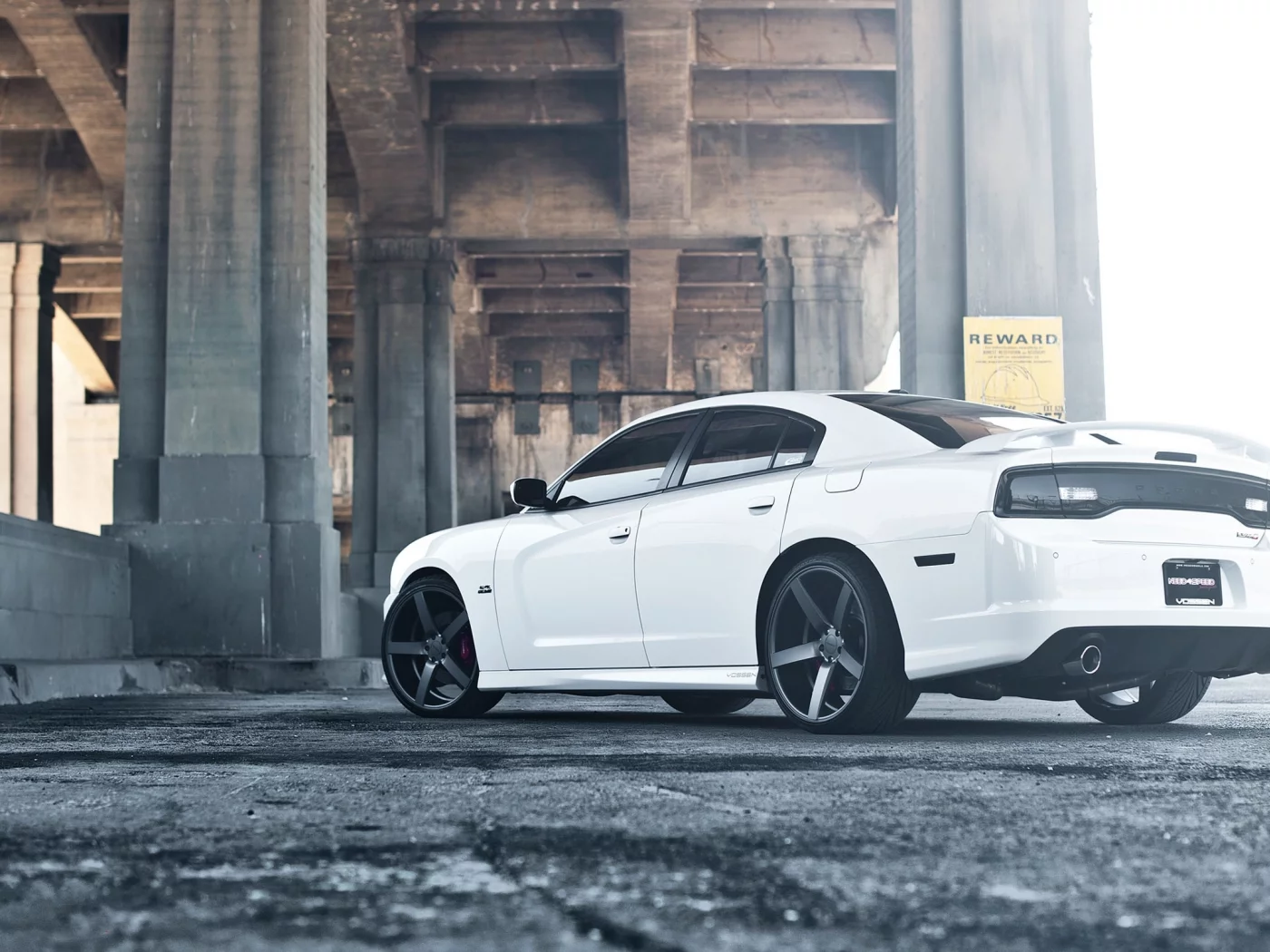 white, supports, bridge, srt8, Dodge, срт, чарджер, додж, белый, charger