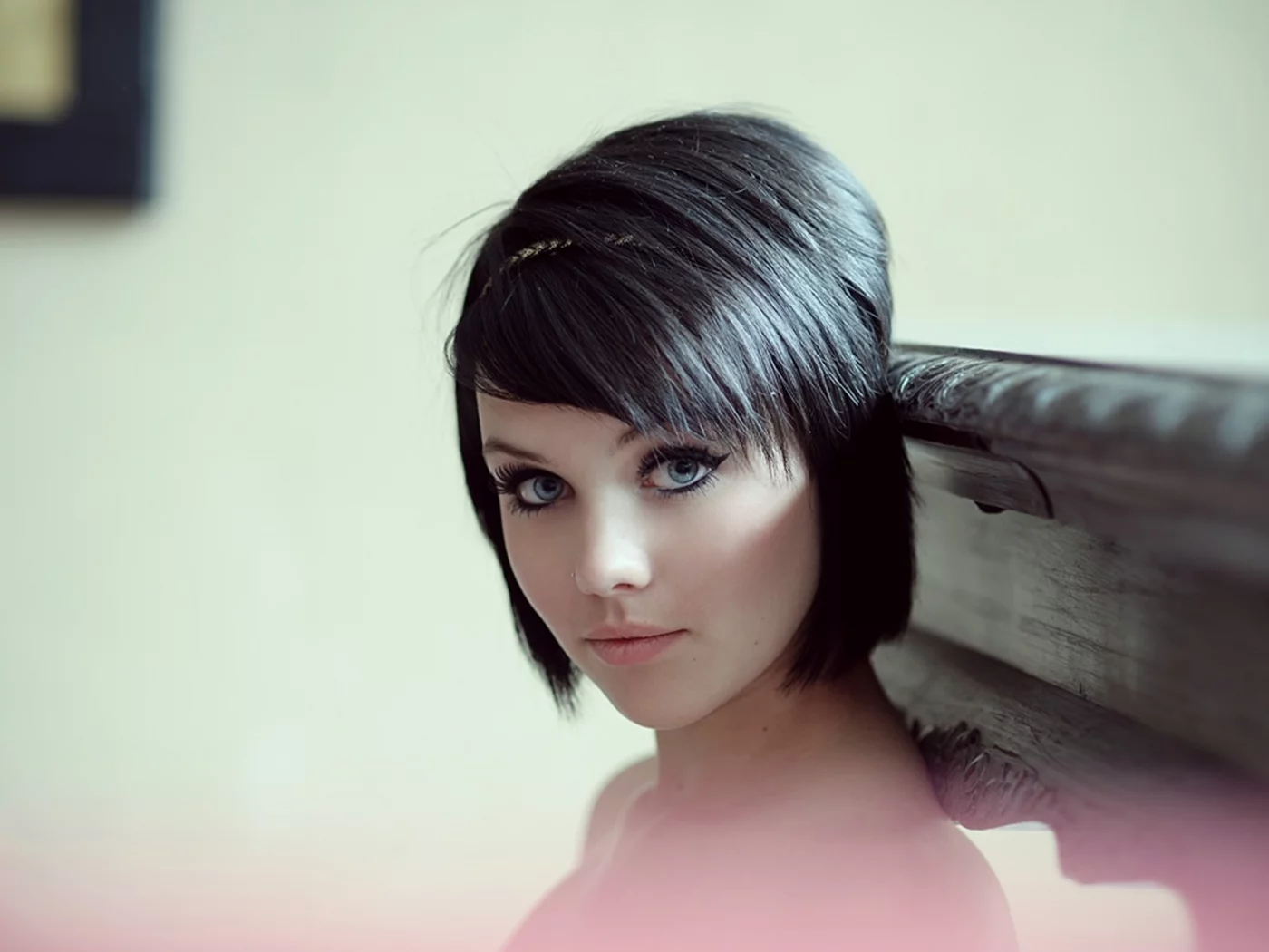 лицо, взгляд, Mellisa clarke, красивая, брюнетка, модель