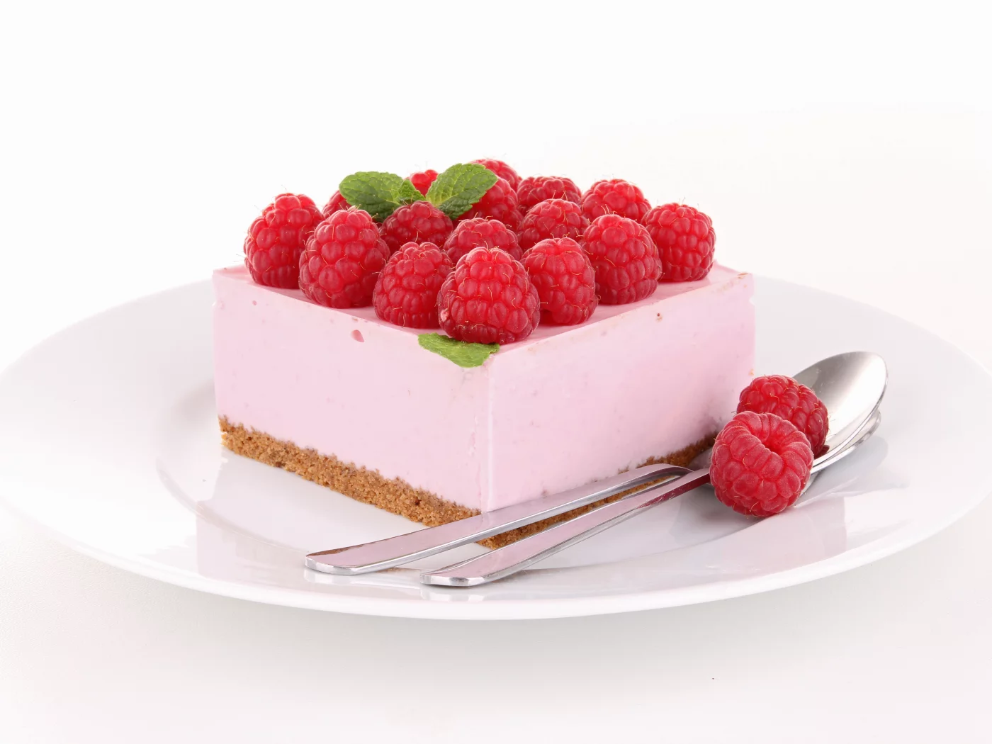 десерт, малина, ложки, ягоды, Пирожное, сладкое