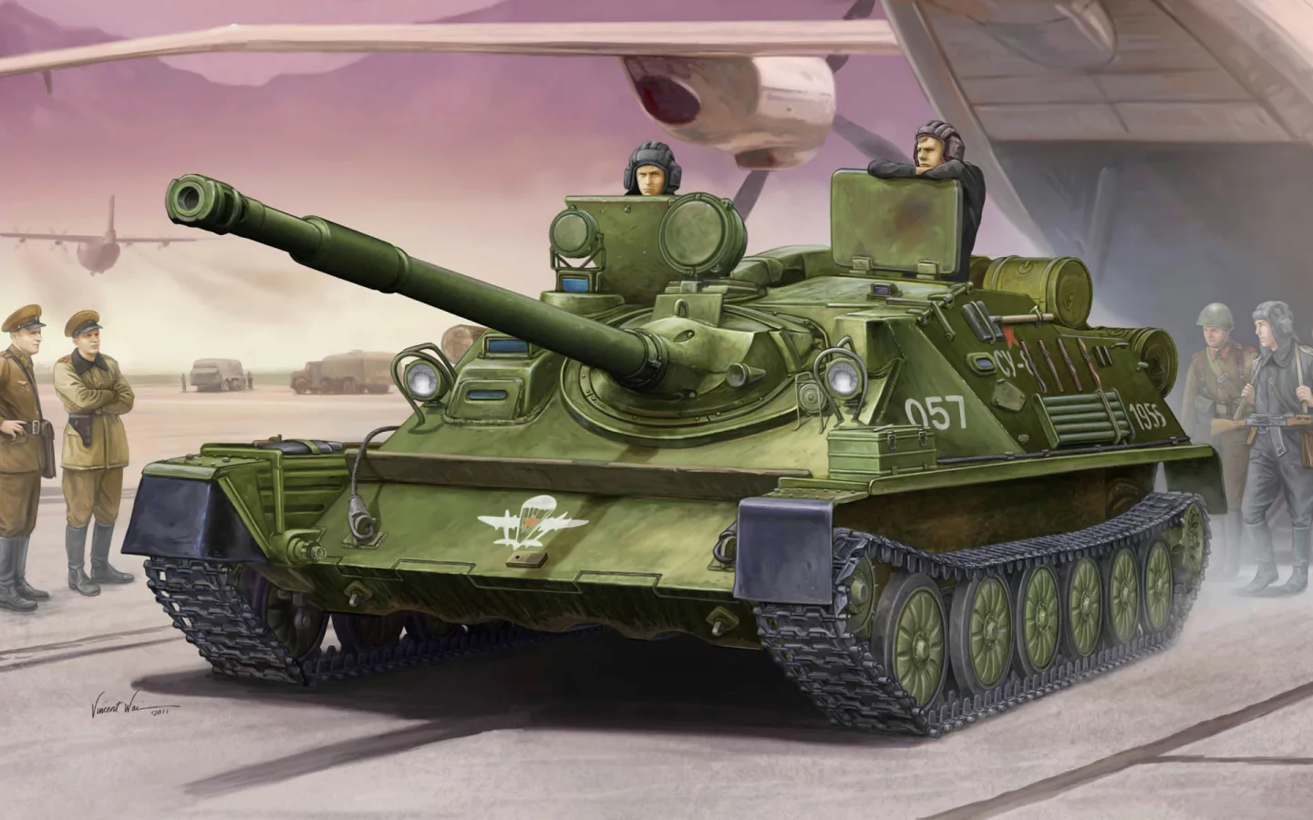 сау, аэродром, авиадесантная, Арт, асу-85, самоходная
