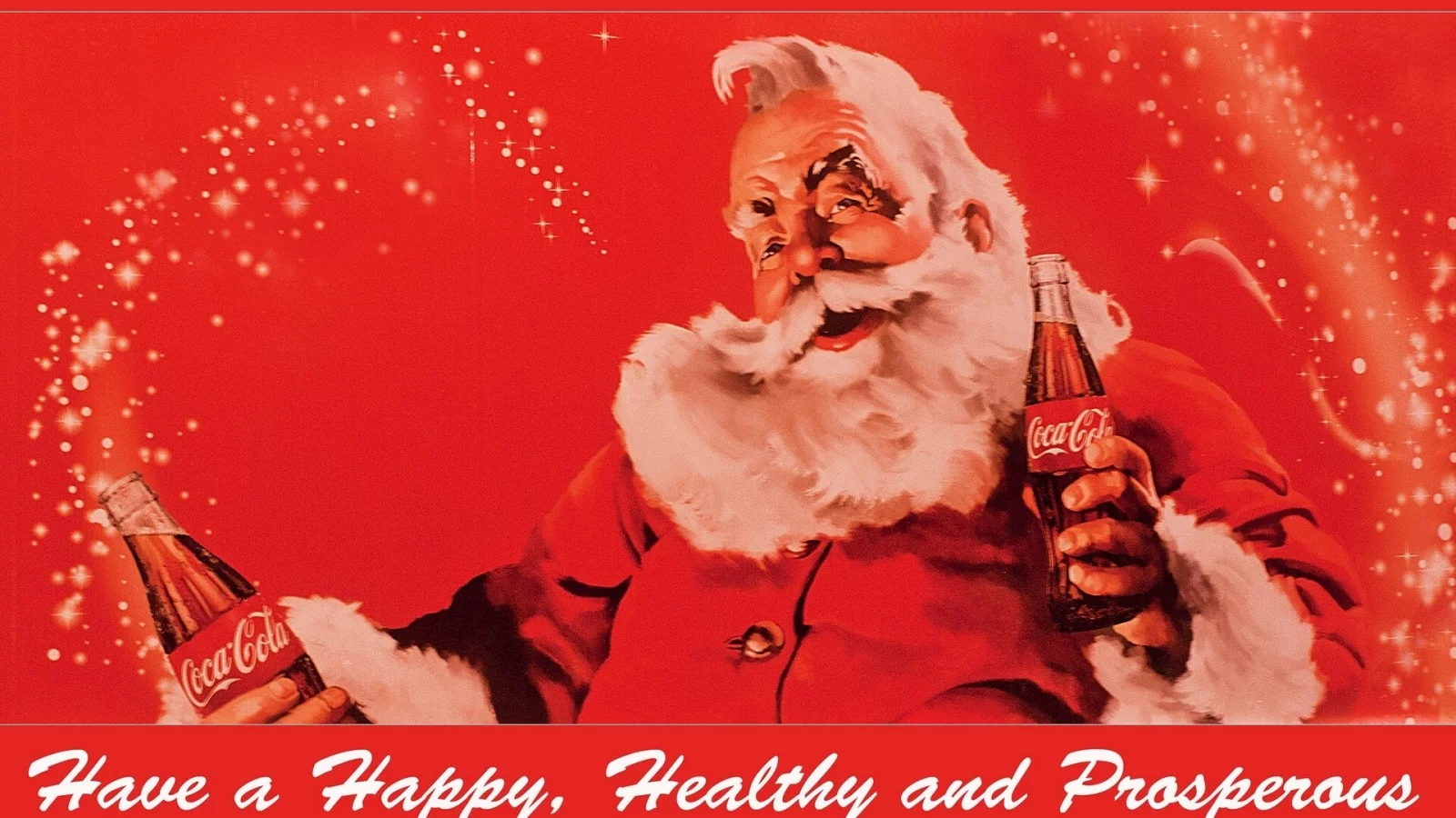открытка, coca-cola, Санта