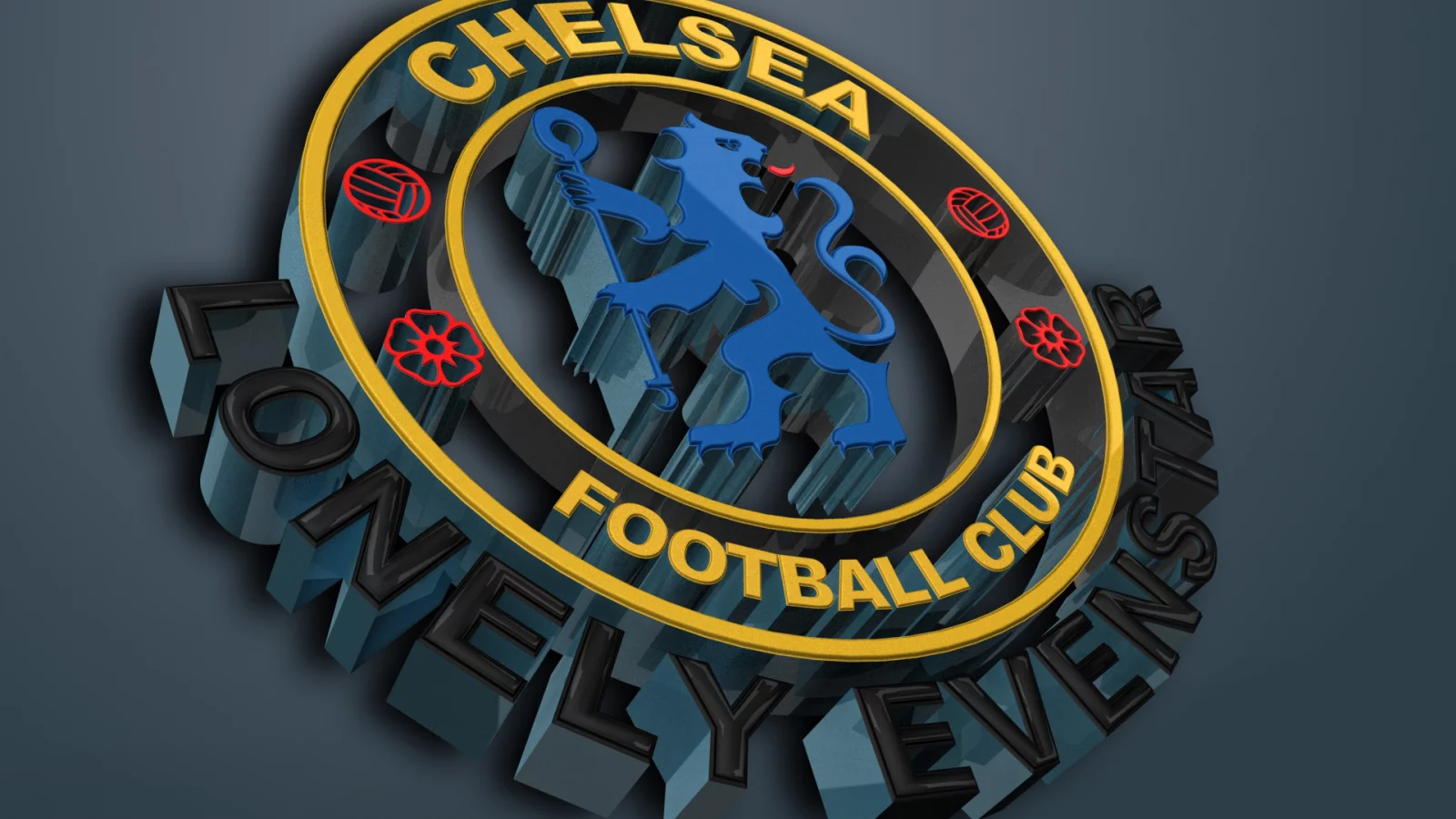 Chelsea fc, champions, челси, logo, 3d
